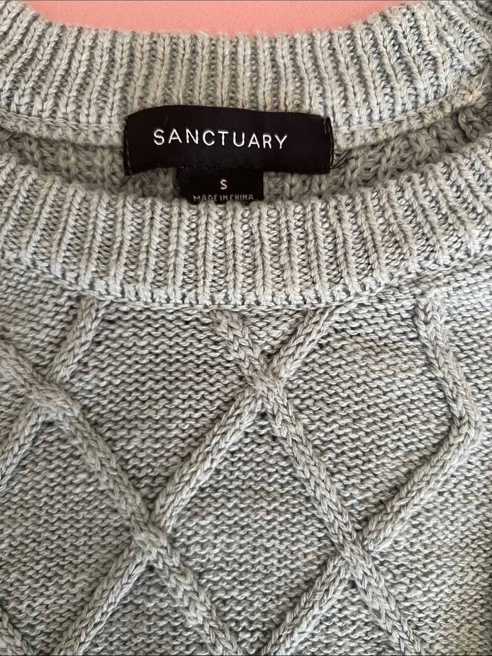Sanctuary Cable-Knit Crewneck Sweater - Sage - Picture 3 of 5